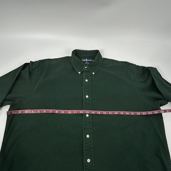 Ralph Lauren Blaire Shirt Men's Large Green Long Sleeve Button Down - Picture 4 of 7